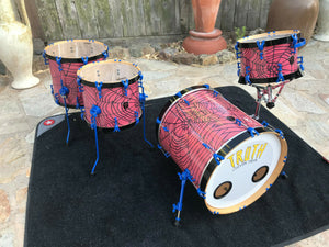 TRUTH USA Custom "SPIDER" 4pc Drum Set kit with 20x20 Bass!! beautiful!!