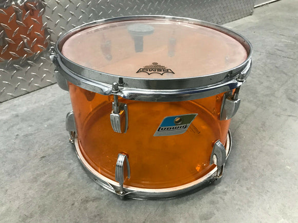 Vintage Ludwig Amber Vistalite Tom Drum 12x9