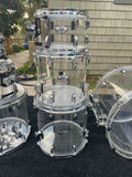 Pearl Crystal beat Acyrlic 8pc Drum Set kit - Clear - Excellent
