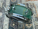 Spaun Acrylic 13 x 5.5 Snare Drum Coke Bottle Green Double Vented Snare