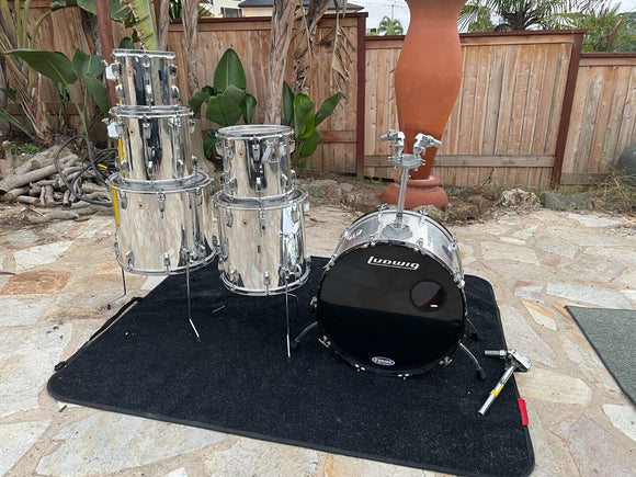 Ludwig Classic Maple Modular 6pc Drum Set kit Mirror Chrome 24,18,16,10,12,13