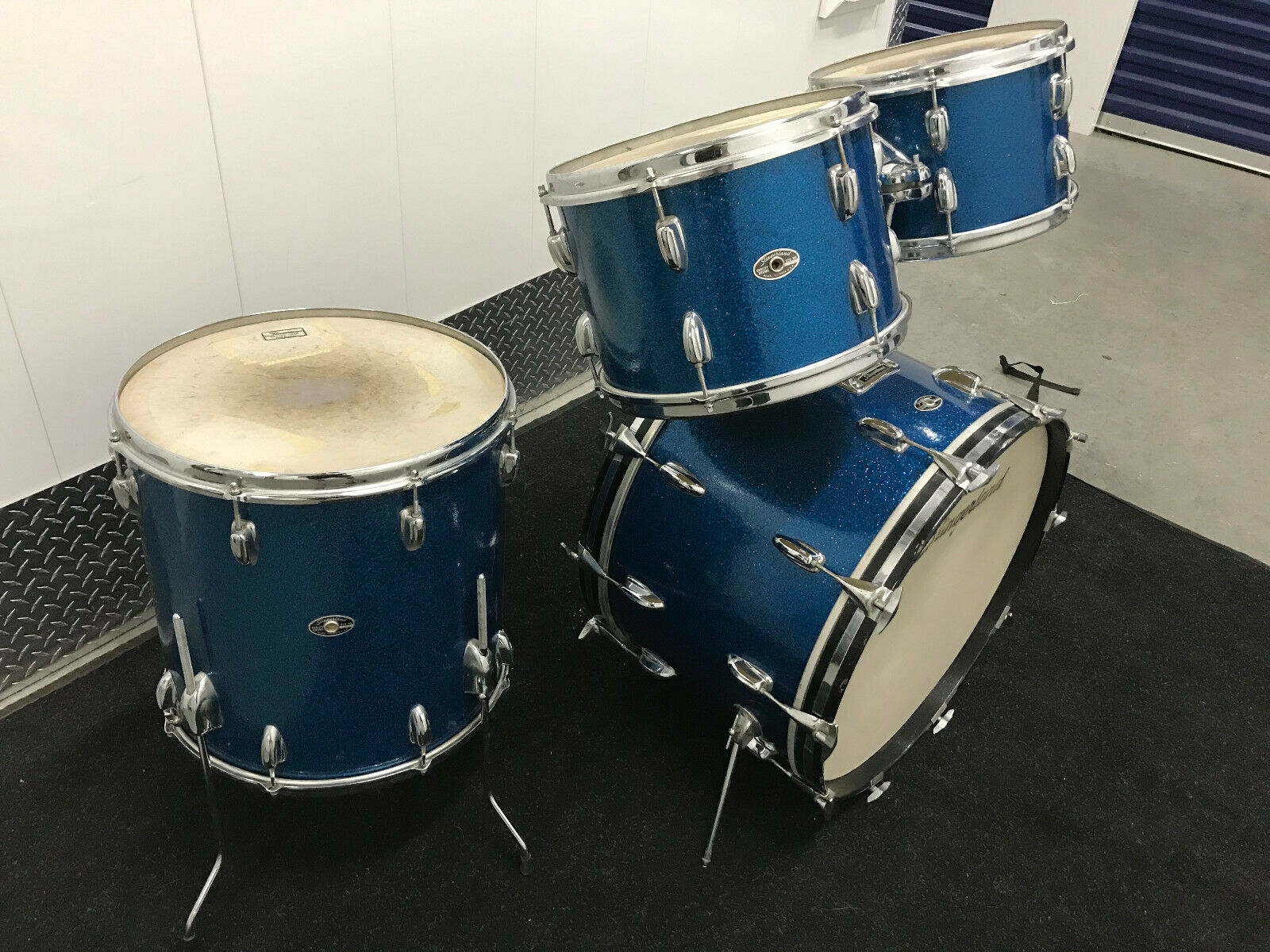 Slingerland Blue Sparkle Vintage 's x8,x9,x,x 3 ply