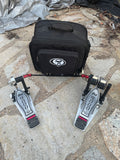 DW 9000 Series Double Bass Drum Pedal w/ Protection Racket Case