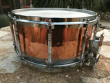 Rare Pearl JAPAN Copper 6.5 x 14 Free Floating Snare Drum