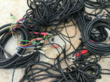 LARGE COLLECTION OF TRS MIC COLORED SNAKE MUSICAL INSUTRMENT / AUDIO CABLES