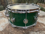 DW Jazz 14 x 6.5 Snare Drum Green Sparkle