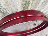Vintage Tama Superstar Cherry Wine 22"Bass Drum Replacement Hoops PAIR