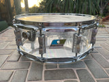 Ludwig Vistalite 14 x 5.5 1976 snare drum - Clear