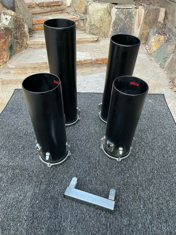 Vintage Tama Octobans high pitch 80’s Black set of 4 with stand - MEDIUM