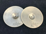 Vintage Zildjian 70's Hollow Logo 14" NEW BEAT hihat hi hat Cymbals