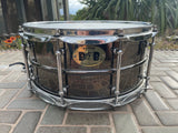 Pork Pie Percussion Little Squealer Big Black Brass Snare Drum - 6.5 x 14 inch