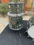 Vintage Ludwig 60's Black Diamond Pearl 3pc Drum set kit 22x14,13x9,16x16