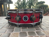 DW Super Solid 14 x 4.5 Snare Drum Johnathan Moffett Red/yellow Mix Candy