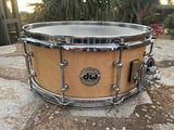 DW Drum Workshop 6x14 Collectors Series Snare Drum Satin Oil, Tube Lugs, Chrome