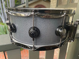 DW Collector's Black Nickel over Brass 6.5x14 -Grey Powder Coat