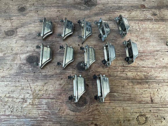 12 Rogers Beavertail Lugs for Tom Drum with Mounting Screws - Chrome