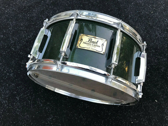 Pearl Masters Custom maple Green 14 x 6.5 Snare Drum