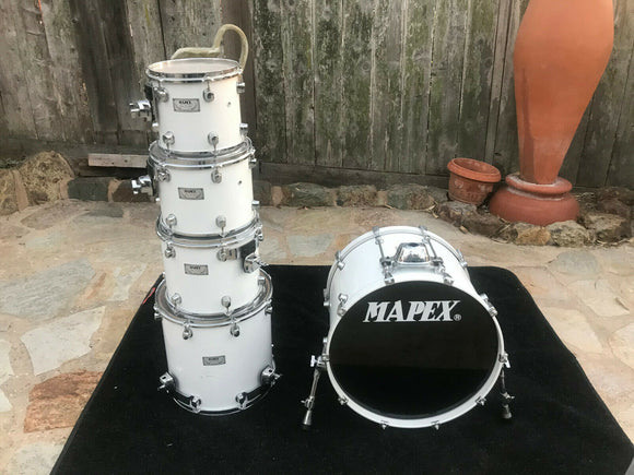 Mapex Saturn Pro White 5pc Drum Set kit 22x16,10x9,12x10.13x11x16x16