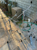 Three Pearl Drum Boom Stands and a PDP hi hat Cymbal Stand
