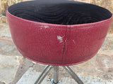 Pork Pie Black and Pink Sparkle Drum Throne Seat Chair
