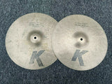 Zildjian 14" K Custom Dark Hi Hat Cymbals Hi-Hats