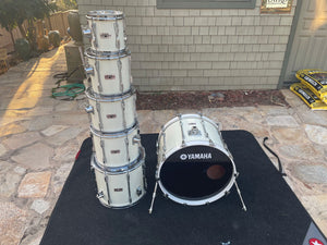 Yamaha Recording Custom 6pc Drum Set kit - White