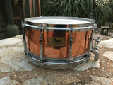 Rare Pearl JAPAN Copper 6.5 x 14 Free Floating Snare Drum