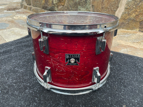 Tama Superstar Cherry 13x9 Cherry Tom Drum 80's - Shallow Size