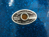 Slingerland Blue Sparkle Vintage 70's 12x8,13x9,16x16,22x14 3 ply Maple Drum Set