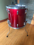 Tama Superstar Candy Apple Red CAR 1980's 16x16 Floor Tom Drum