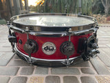 DW Super Solid 14 x 4.5 Snare Drum Johnathan Moffett Red/yellow Mix Candy