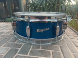 Vintage Rogers Holiday Blue Sparkle 14 x 5 Snare Drum - NEEDS WORK