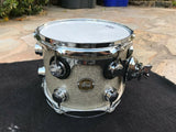 DW COLLECTORS 10 x 8 TOM DRUM IN Broken Glass!!! Gold badge