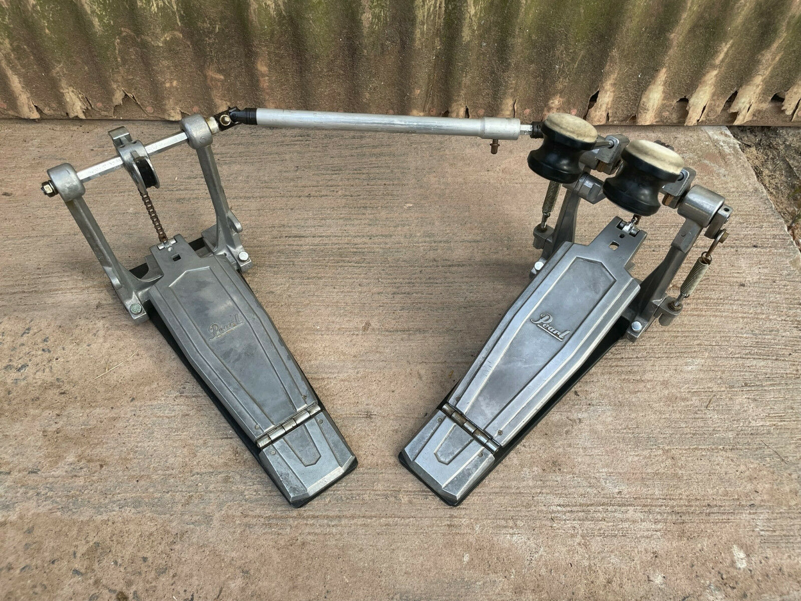 pearl double bass pedal Vintage Pearl Double Bass Drum Pedal – Blakes Drum Shop