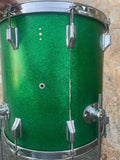 Vintage Rogers PowerTone Londoner Drum Set Green Spakle Power Tone -UPDATED