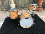 DW COLLECTORS EXOTIC JAZZ SERIES 3pc Maple/Gum Twisted Birch Finish Drum Set Kit