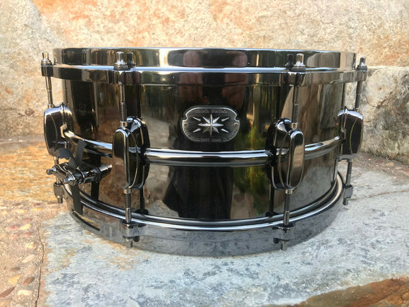 TAMA Metalworks Nickel-Plated Black Steel Snare Drum Black 6.5x14