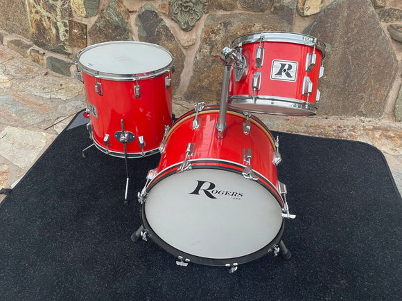 Rogers 70's Big R 3 Pc Drum Kit Mojave Red - Looks great!!