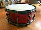 Custom Black and Red Chrome Snare Drum 14 x 6.5