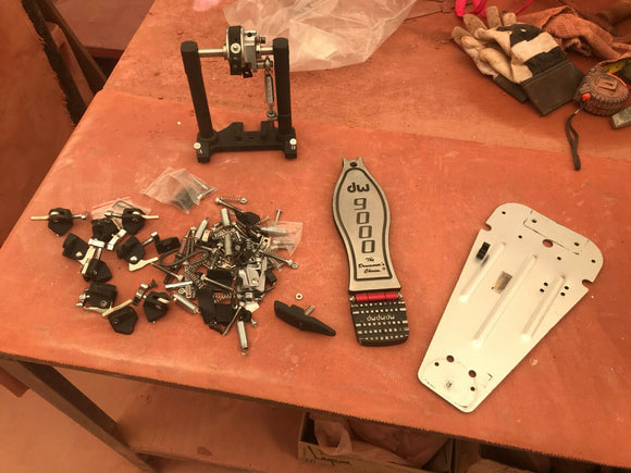 DW 9000 Drum PEDAL AND A TON OF SMALL PARTS PACKAGE - FOR PARTS ONLY