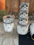 DW Design Series Drums 8pc Double Bass Drum Kit Maple Gloos White - EXCELLENT