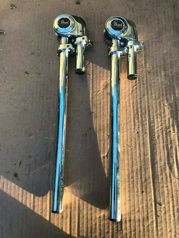 TWO  Pearl Tom Holder with Gyro-Lock Tilter 14 x 4 in. Chrome