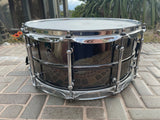 Pork Pie Percussion Little Squealer Big Black Brass Snare Drum - 6.5 x 14 inch