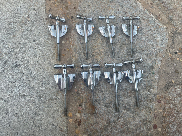 Vintage 8 pack Rogers Bass Drum BowTie T-Rods and Claws