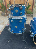 DW Collectors 3pc Drum Set kit 22x18,12x8,16x14 Blue Sparkle