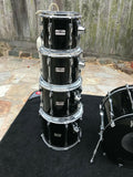 Yamaha Recording Custom 5pc Drum Set kit 22x16,10x9,12x10,14x12,16x14 BLACK