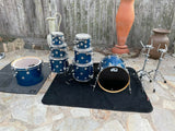 DW Collector's Series 8pc Shell Pack Drum Set kit Blue Glass FinishPly w/ GONG