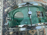 Spaun Acrylic 13 x 5.5 Snare Drum Coke Bottle Green Double Vented Snare