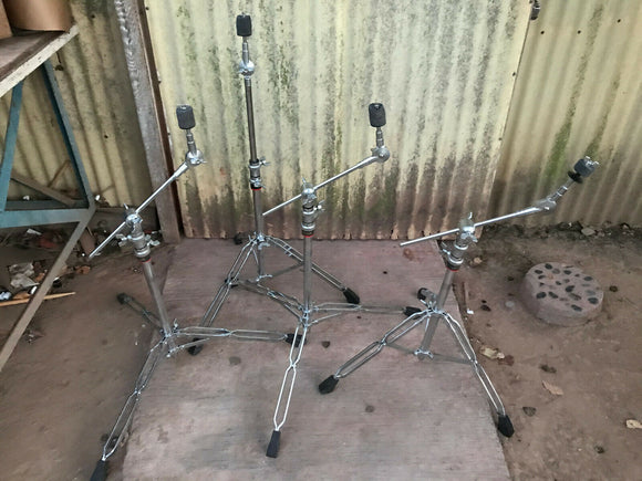 Vintage Yamaha Red/Black Label 80's Cymbal Stand 4 PACK
