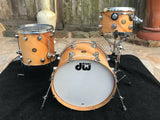 DW COLLECTORS EXOTIC JAZZ SERIES 3pc Maple/Gum Twisted Birch Finish Drum Set Kit